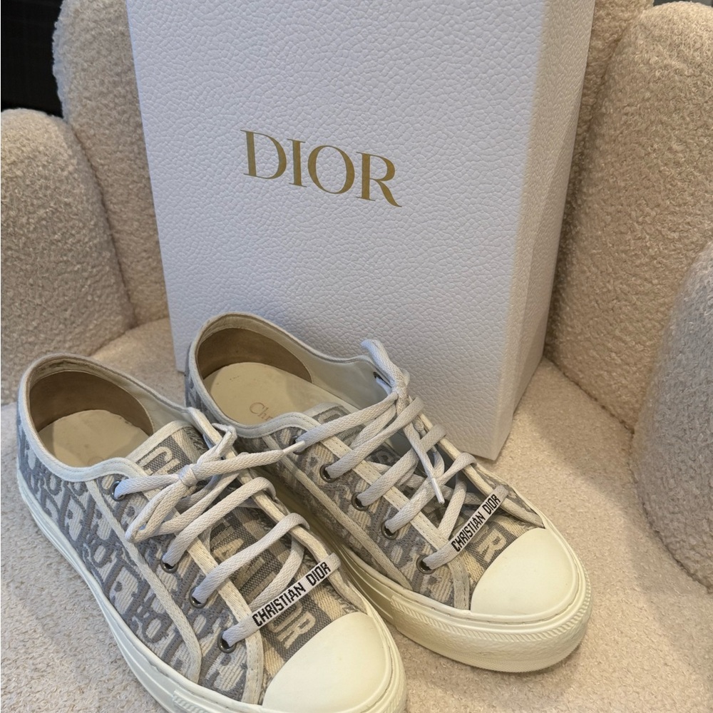 Dior Gray and White Women's Sneakers